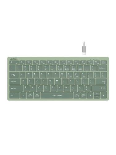 Клавиатура A4tech FBX51C FStyler Matcha green, безжична, Bluetooth/Wireless, бутони с нисък профил, свързване едновременно с до 4 устройства, кирилизирана, зелена