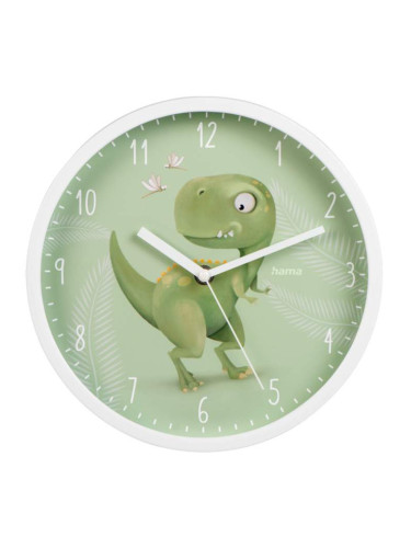 Часовник HAMA Happy Dino (186427), стенен, кварцов, детски, зелен