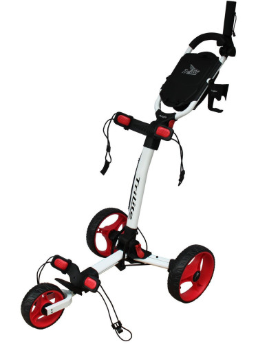 Axglo TriLite White/Red Ръчна количка за голф