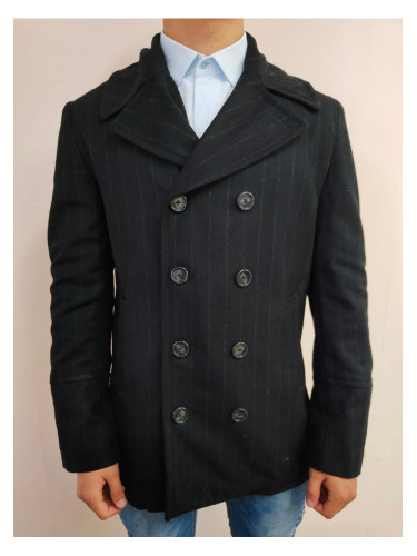 Мъжко елегантно палто в черен цвят Mizia