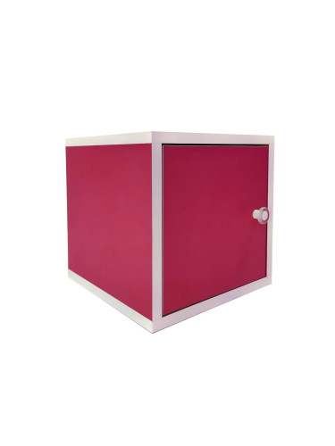 Етажерка куб с вратичка 30х30 см, различни цветове