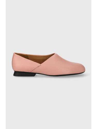 Кожени половинки обувки Camper Casi Myra в розово с равна подметка K201083.004