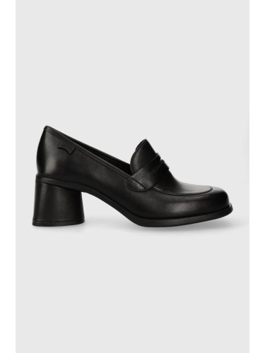 Кожени обувки с дебел ток Camper Kiara в черно с дебел ток K201417.001