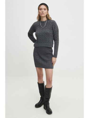 Комплект пуловер и пола Answear Lab в сиво