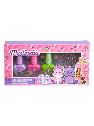 Martinelia My Best Friends Nail Polish & Stickers комплект лак за нокти за деца 3x4 мл.