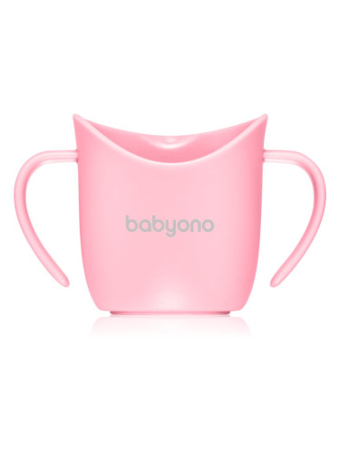 BabyOno Be Active Ergonomic Training Cup преходна чаша с дръжки Pink 6 m+ 120 мл.