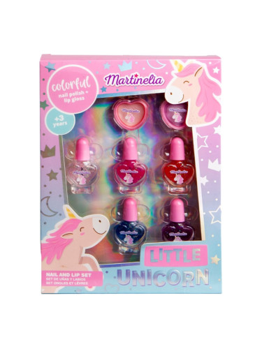 Martinelia Little Unicorn Nail & Lip Set подаръчен комплект (за деца )