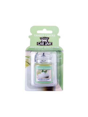 Yankee Candle Vanilla Lime Car Jar Ароматизатор за автомобил 1 бр