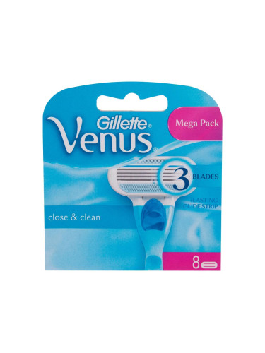 Gillette Venus Close & Clean Резервни ножчета за жени Комплект