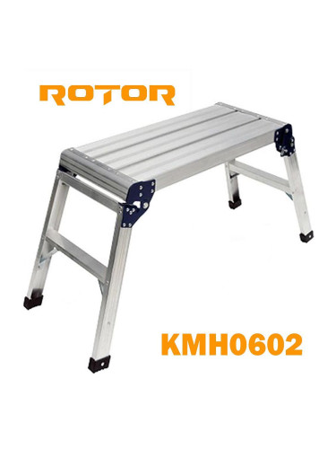 Работна платформа, алуминиева 2x1 стъпала, ROTOR KMH0602, 780x300x500мм
