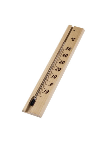 Аналогов термометър HAMA 186401, 20 см., дървен, кафяв