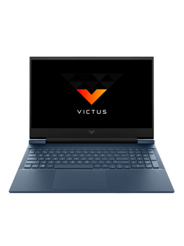 Лаптоп HP Victus 16-s0005nu (974Z0EA)(син), шестядрен AMD Ryzen 5 7640HS 4.3/5.0GHz, 16.1" (40.9cm) Anti-Glare дисплей, & GF RTX 4050 6GB, (HDMI), 16GB DDR5, 512GB SSD NVMe, 1x USB Type-C, No OS, 2.48kg