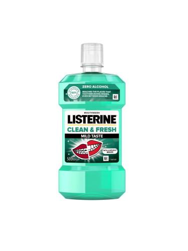 Listerine Clean & Fresh Mild Taste Mouthwash Вода за уста 500 ml