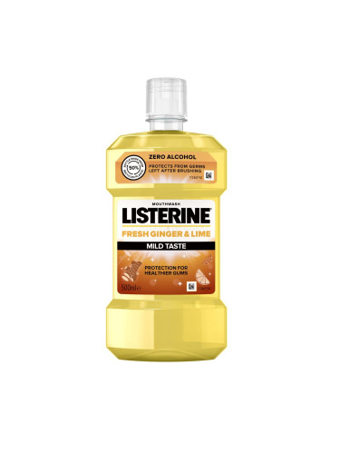 Listerine Fresh Ginger & Lime Mild Taste Mouthwash Вода за уста 500 ml