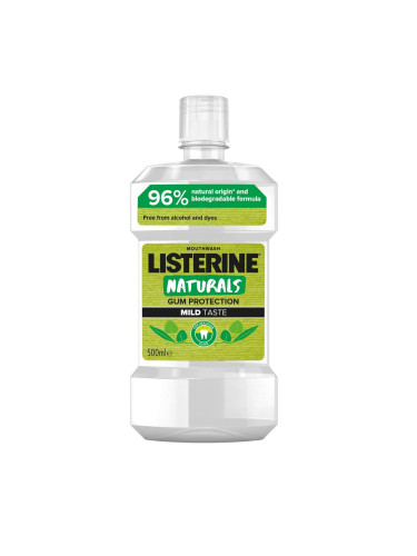 Listerine Naturals Gum Protection Mild Taste Mouthwash Вода за уста 500 ml