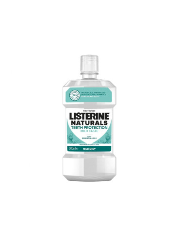 Listerine Naturals Teeth Protection Mild Taste Mouthwash Вода за уста 500 ml
