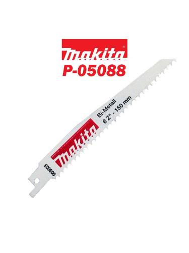 Нож за саблен трион / ножовка, BiM, за дърво и метал, 150мм, 6 TPI, Makita P-05088 (003003)