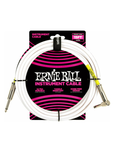Ernie Ball P06400 Бял 4,6 m Директен - Ъглов