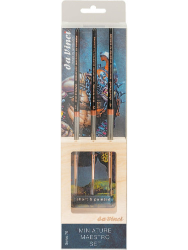 Da Vinci Miniature Maestro Set Комплект кръгли четки 3 бр