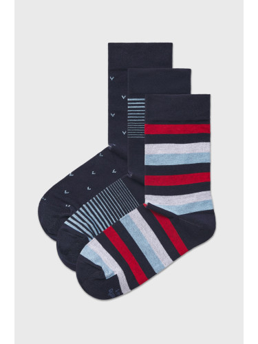 3PACK чорапи Stripe по-дълги