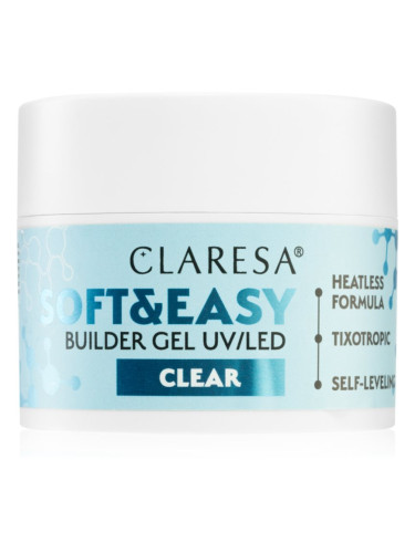 Claresa Soft&Easy Builder Gel основно гел покритие за нокти цвят Clear 45 гр.