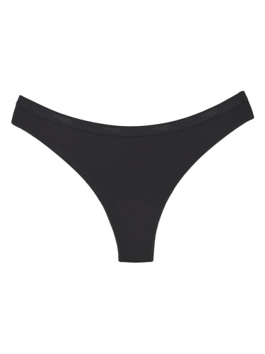 Snuggs Period Underwear Brazilian: Light Flow Black менструални бикини от плат за слаба менструация размер XS Black 1 бр.