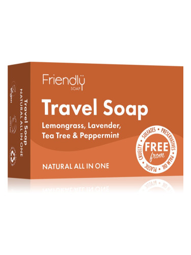 Friendly Soap Travel Soap Hair & Body натурален сапун за тяло и коса 95 гр.