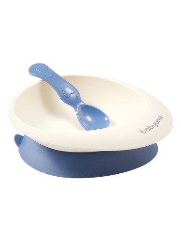 BabyOno Be Active Bowl with a Spoon комплект за хранене Blue 6 m+ 1 бр.