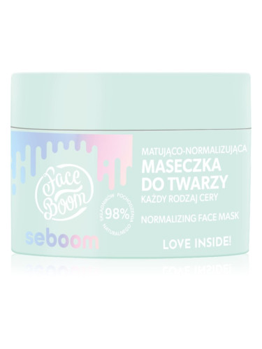 BodyBoom FaceBoom Seboom почистваща матираща маска за комбинирана към мазна кожа 45 гр.