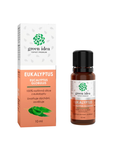 Green Idea Eukalyptus 100% есенциално масло за подпомагане на нормалната функция на дихателната система 10 мл.
