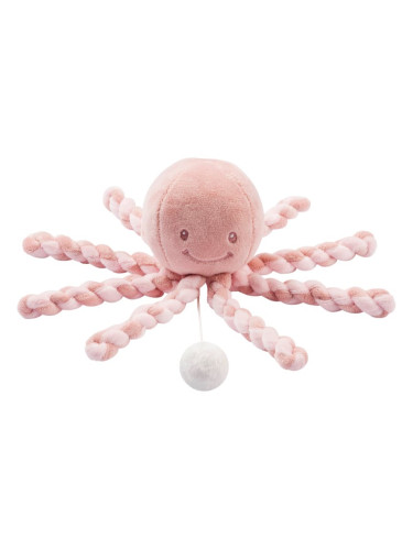 NATTOU Cuddly Octopus PIU PIU плюшена играчка с мелодия Lapidou Old Pink / Light Pink 0 m+ 1 бр.