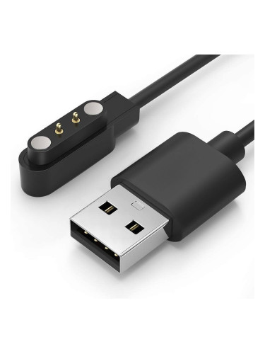 Универсален магнитен кабел за безжично зареждане на смарт часовник/гривна MBX 26 с USB, Черен