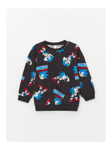 LC Waikiki Crew Neck Long Sleeve Sonic The Hedgehoc Printed Baby Boy Sweatshirt