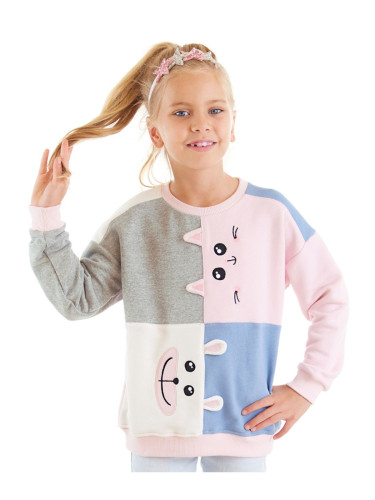 Denokids Cat And Teddy Bear Girls Sweatshirt