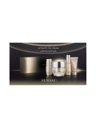 Sensai Ultimate The Cream Limited Edition Подаръчен комплект дневен крем за лице Ultimate The Cream 40 ml + почистващо масло Ultimate The Cleansing Oil 20 ml + течен сапун Ultimate The Creamy Soap 30 ml + тоник за лице Ultimate The Lotion 16 ml увредена кутия