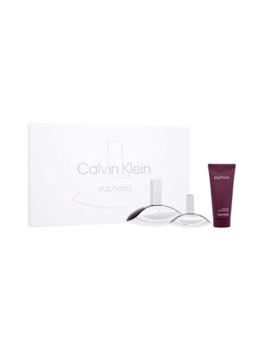 Calvin Klein Euphoria SET3 Подаръчен комплект EDP 100 ml + EDP 30 ml + лосион за тяло 100 ml