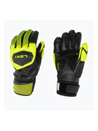 Мъжки ски ръкавици LEKI WCR Venom SL 3D black ice/lemon