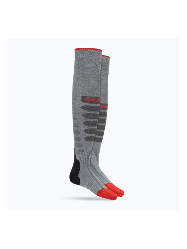Lenz Heat Sock 5.1 Toe Cap Slim Fit сиви/червени ски чорапи