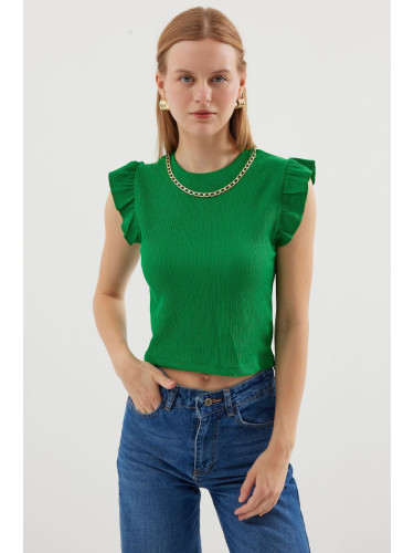 Bigdart 0430 Knitted Blouse - Green