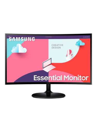 Монитор Samsung LS-24C360EA (2023), 24" (60.69 cm), VA панел, 75Hz, Full HD, 4ms, 250cd/m2, HDMI, VGA