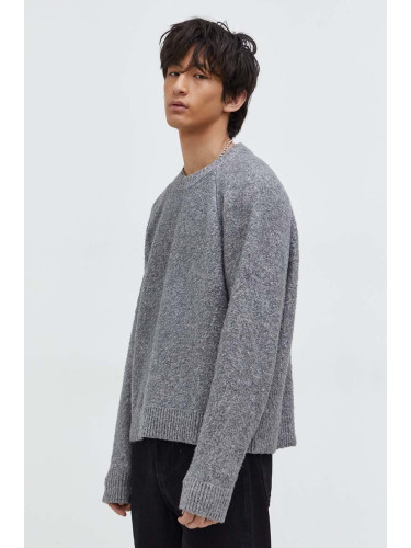 Пуловер Abercrombie & Fitch мъжки в сиво