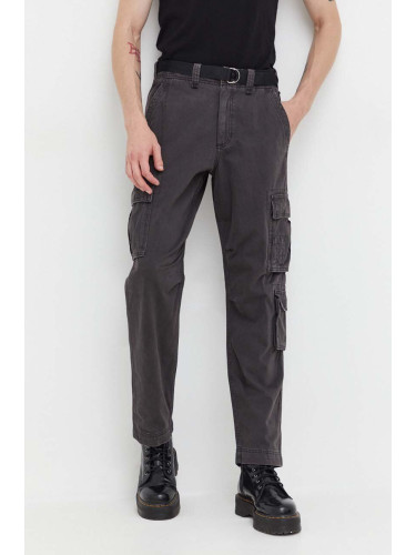 Панталон Abercrombie & Fitch в сиво с кройка тип карго