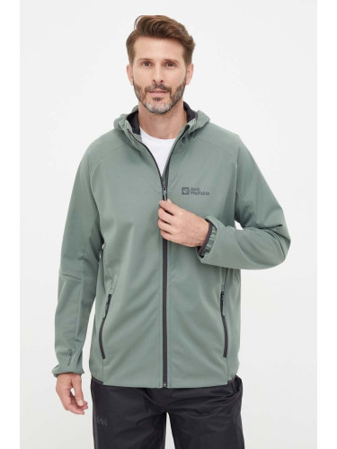 Яке за спортове на открито Jack Wolfskin Feldberg Hoody в зелено