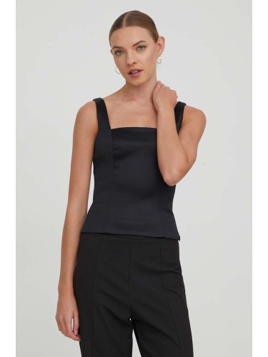 Блуза Abercrombie & Fitch в черно с изчистен дизайн