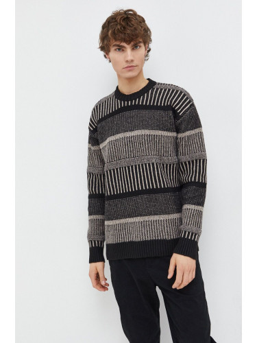 Пуловер Hollister Co. мъжки в черно