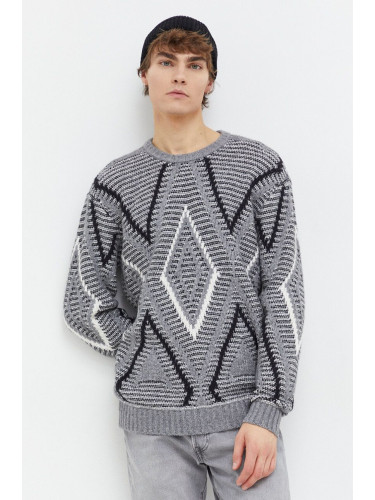 Пуловер Hollister Co. мъжки в сиво