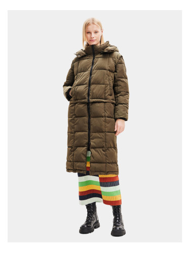 Desigual Зимно палто 23WWEW39 Зелен Oversize