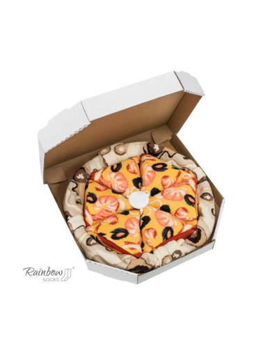 ZOOKSY/RAINBOW SOCKS Rainbow Socks Pizza 4 чифта морски дарове