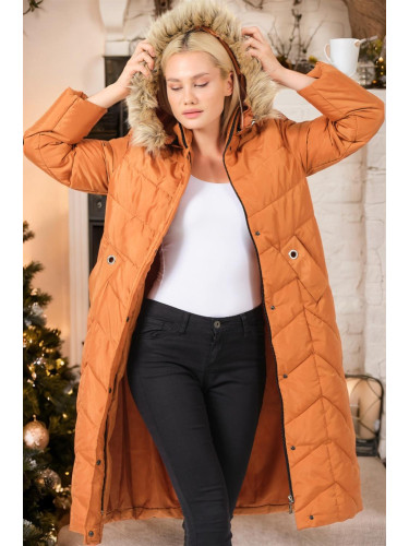 Z6751 DEWBERRY LADIES' COAT-PLAIN CAMEL