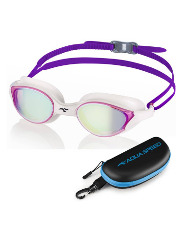 AQUA SPEED Unisex's Swimming Goggles Vortex Mirror&Case  Pattern 59